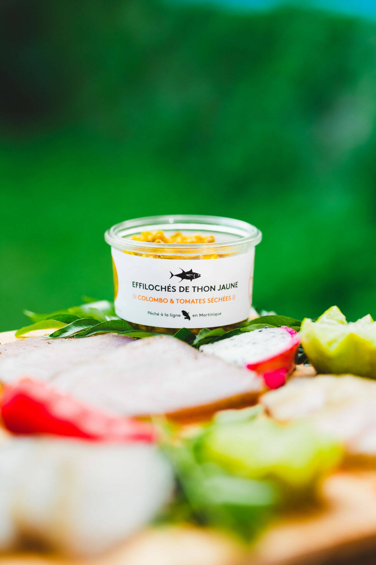 Bocal d'éffiloché de thon jaune