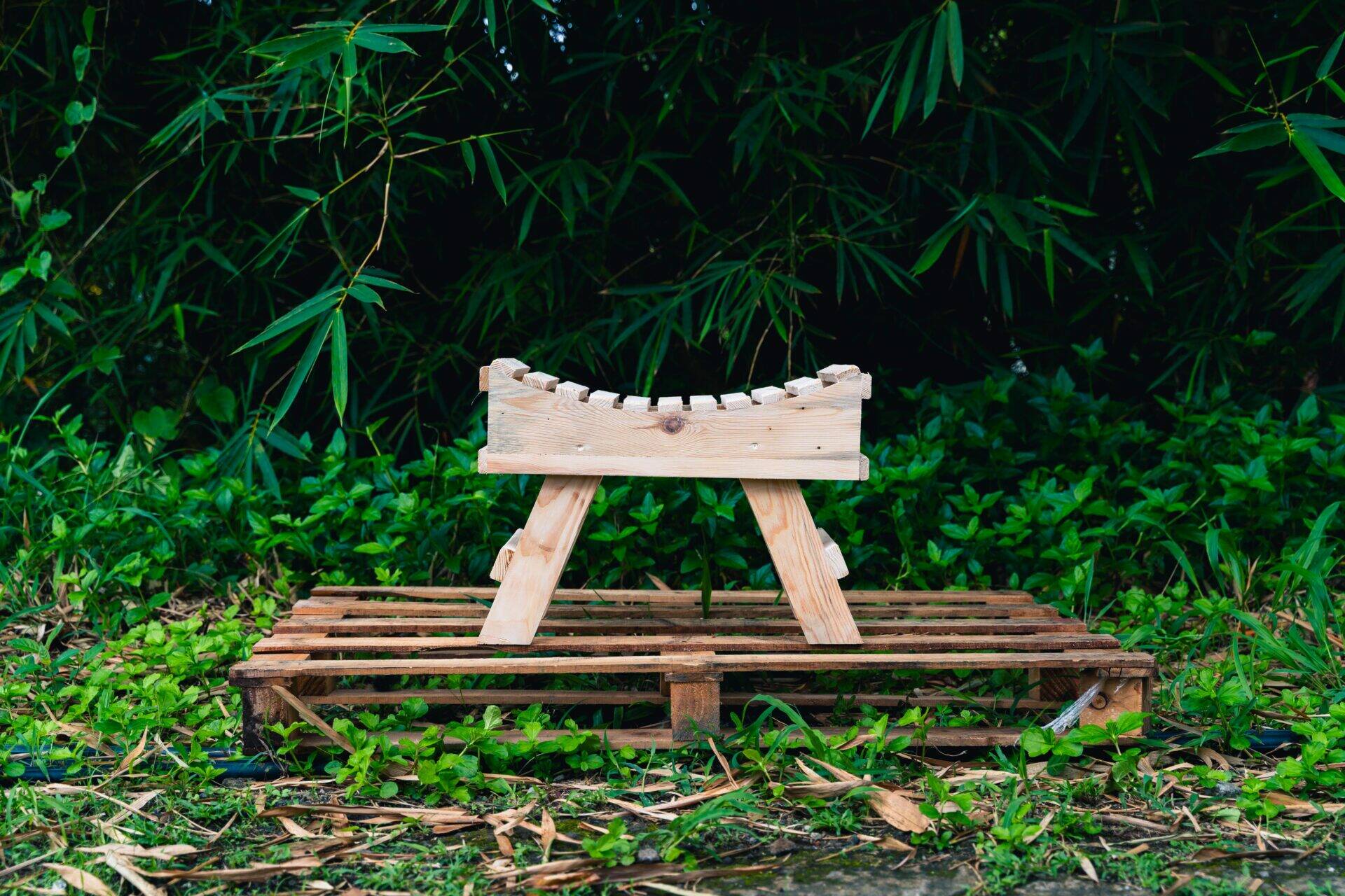 Tabouret en bois de palette