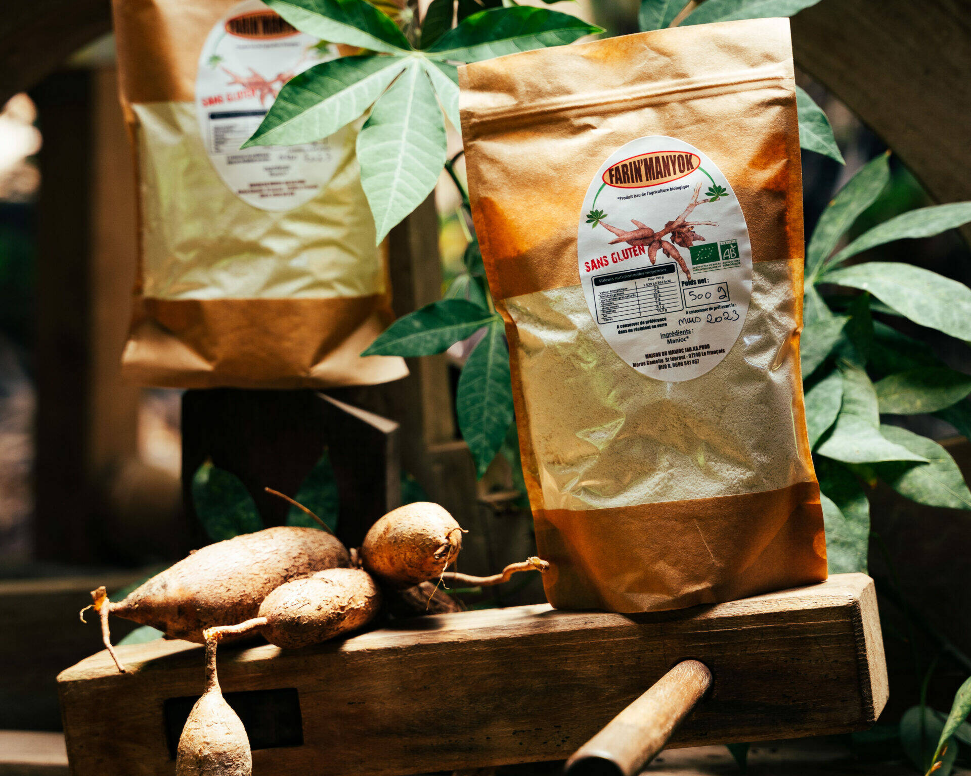 Paquet de farine de manioc