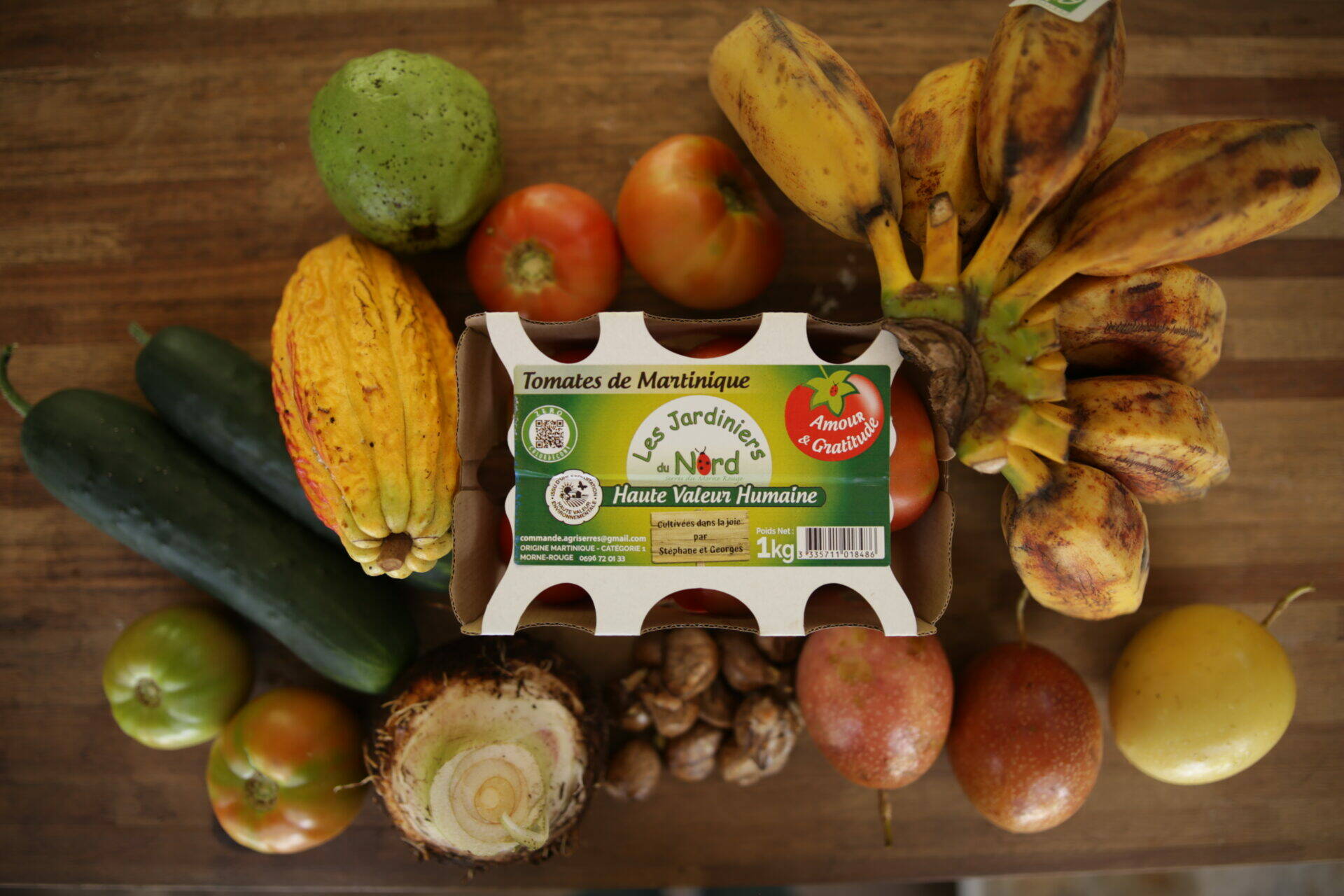 Ensemble de fruits et légumes issu de la ferme